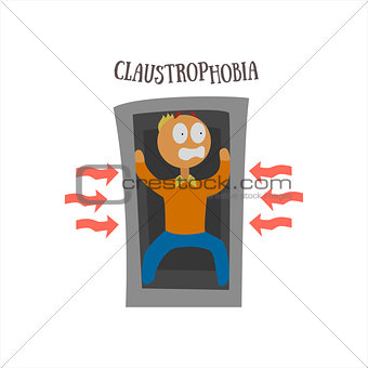 Claustrophobia Vector Illustration