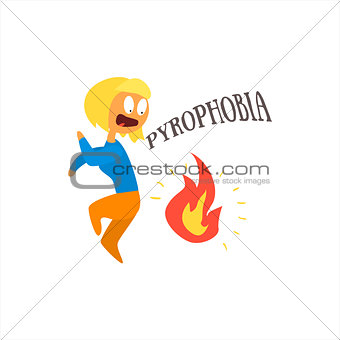 Pyrophobia Vector Illustration