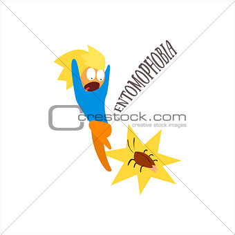 Entomophobia Vector Illustration