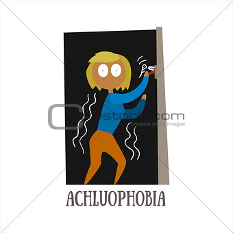 Achluophobia Vector Illustration