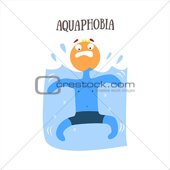 Aquaphobia Vector Illustration