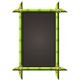 Blackboard in square bamboo frame - menu signboard