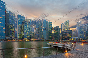 Singapore Skyscrapers by Marina Bay