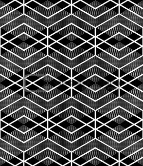 Seamless diamonds and hexagons pattern. 