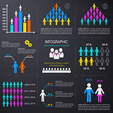 Vector infographic people icons collection