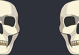 human skull or grim reaper deaths head illustration