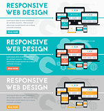 Responsive webdesign concept banner