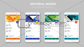 Material UI screens mockup kit