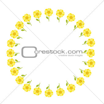 flowers circle pattern