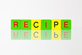 Recipe - an inscription from children's blocks