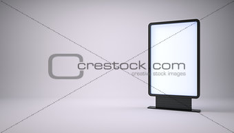 Banner with blank screen