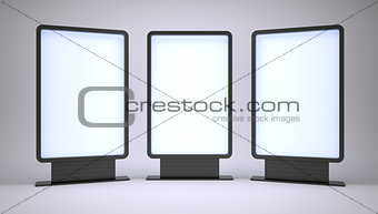 Banners with blank screen