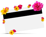 Credit card with flowers