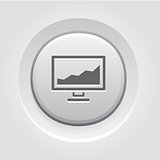 Statistics icon. Button Design.