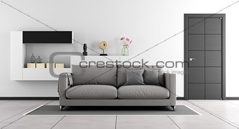 Black and white living room 