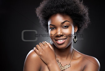 Young and beautiful black woman 