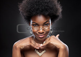 Young and beautiful black woman 
