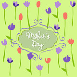 Mother's Day floral pattern with tulips