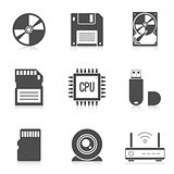 Digital storage data icons
