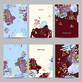 Set of abstract colorful brochure templates.