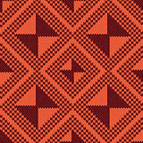 Knitted Seamless Pattern in orange and brown hues
