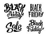 Black Friday Sale Typography Vector Stickers
