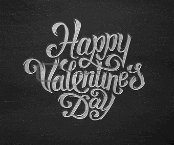 Happy Valentines Day text typography greetings