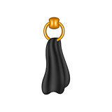Ring shaped holder with black towel