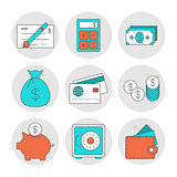 Finance outline icons