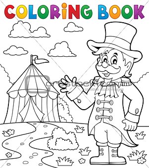 Coloring book circus ringmaster theme 2