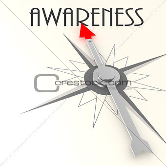 Compass with awareness word