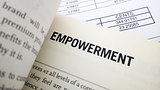 Empowerment word on book