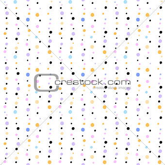 Vector seamless scribble dotted pattern