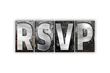 RSVP Concept Isolated Metal Letterpress Type