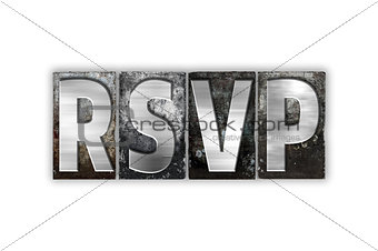RSVP Concept Isolated Metal Letterpress Type