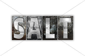 Salt Concept Isolated Metal Letterpress Type