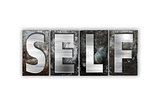 Self Concept Isolated Metal Letterpress Type