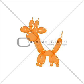 Orange Balloon Giraffe