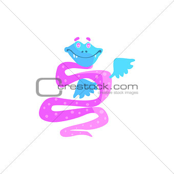 Snake Purple Childish Monster