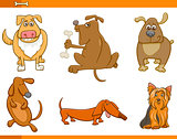 cartoon dog characters set