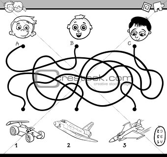 maze activity for coloring