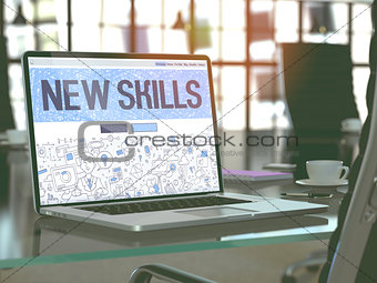 New Skills - Concept on Laptop Screen.
