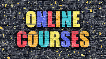 Online Courses on Dark Brick Wall.