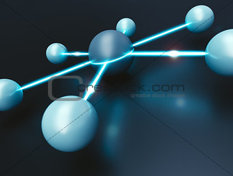 Network Concept. 3d Illustration