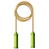 Coiled skipping rope (jump-rope ring)