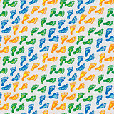 Seamless pattern of footprints 02