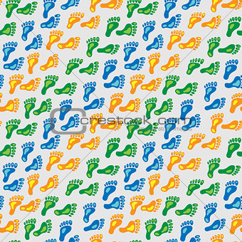 Seamless pattern of footprints 02
