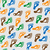Seamless pattern of footprints 03