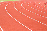 Running track in the stadium