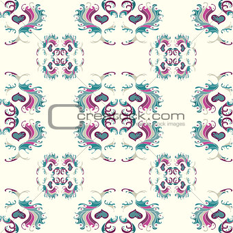 delicate flower petals Abstract seamless vector pattern